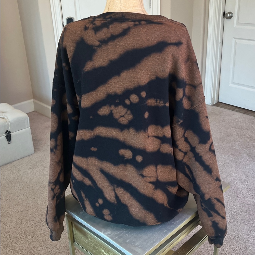 Zumiez Desert Dreamer Brown & Black Dyed Moon & Sun Pullover Crewneck - Large - Picture 2 of 2